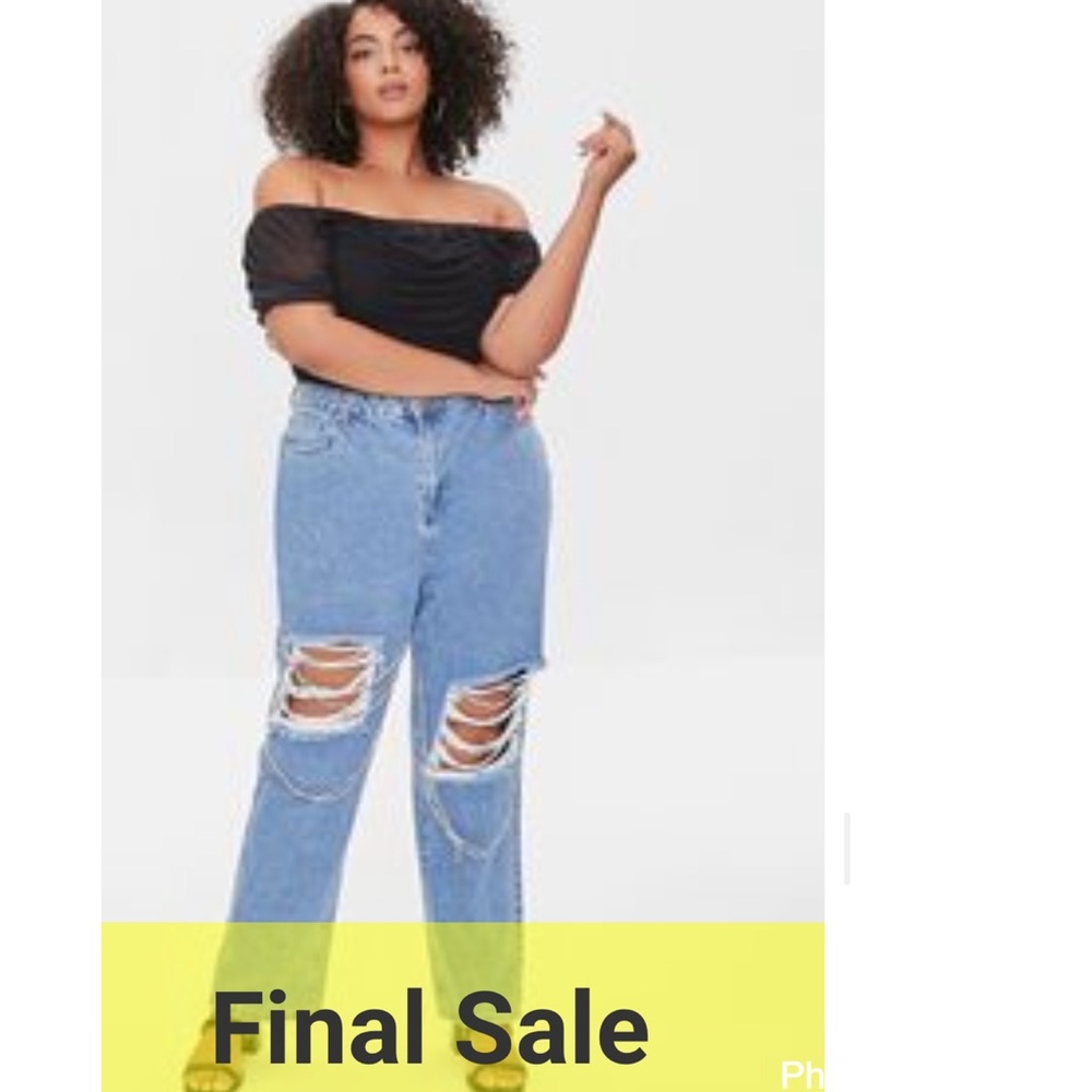 Forever 21 Curved straight mid rise jeans size 18